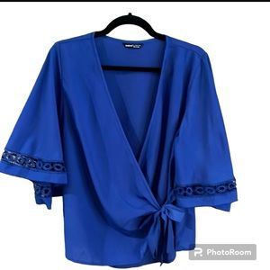 SHEIN wrap front blouse